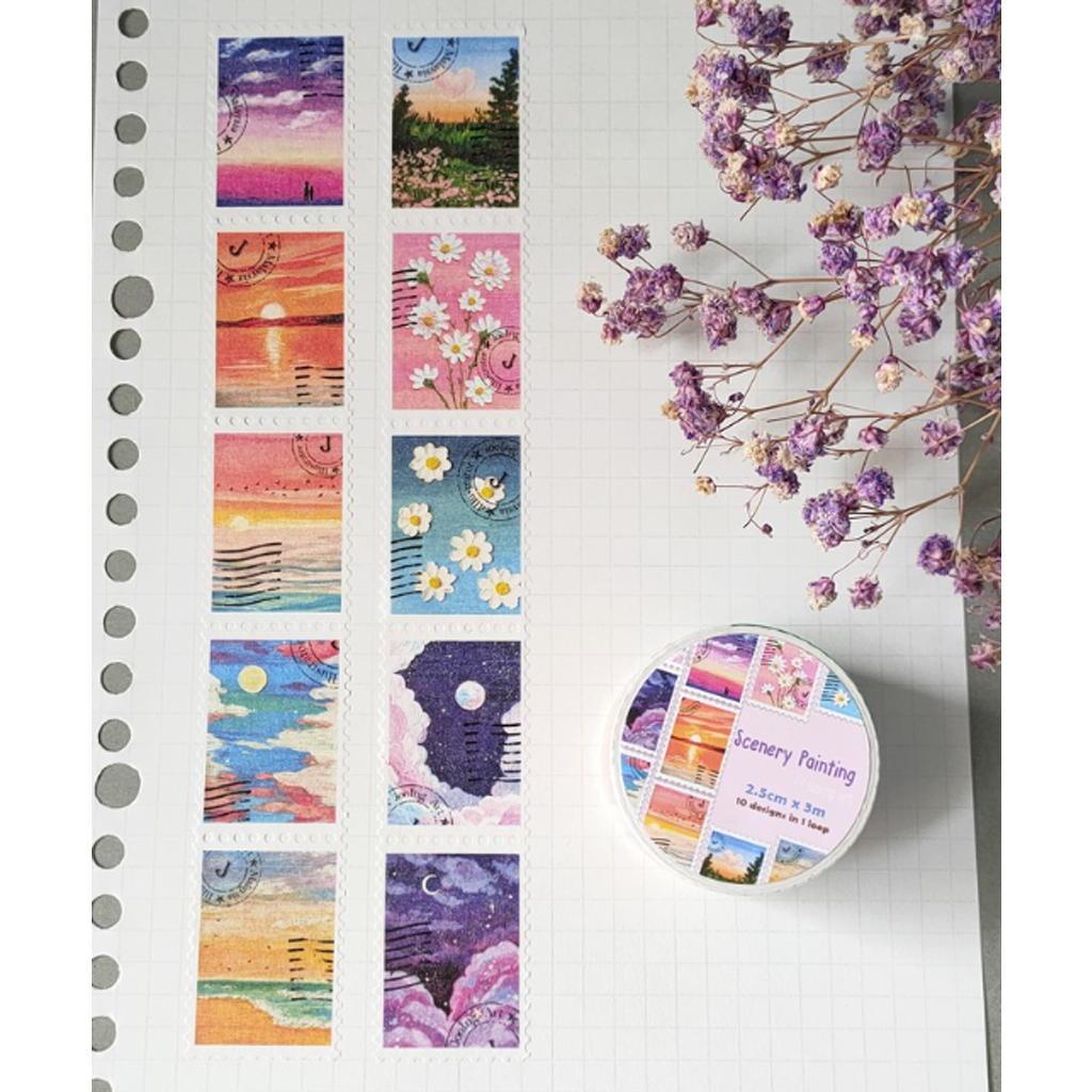 Jooing Art Washi Sampler Postage Stamp