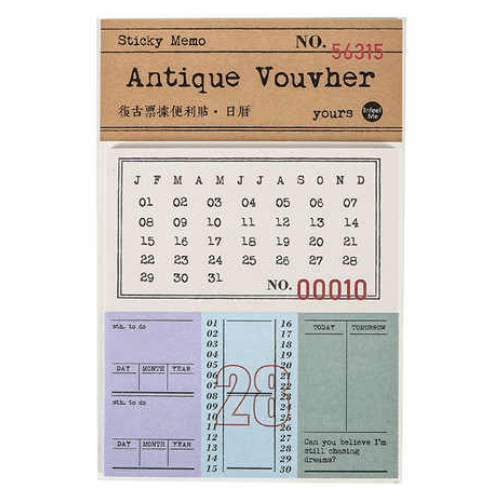 Infeel.me Sticky Memo Antique Voucher