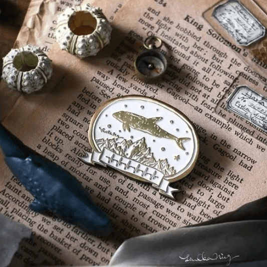 Lin Chia Ning Whale Metal Pin B