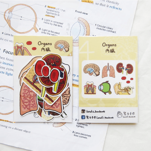 Lorak's Handmade Organ Viscera Sticker Set