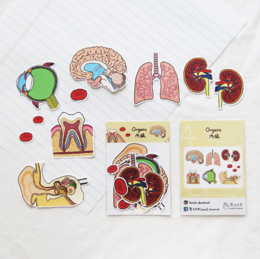 Lorak&#39;s Handmade Organ Viscera Sticker Set