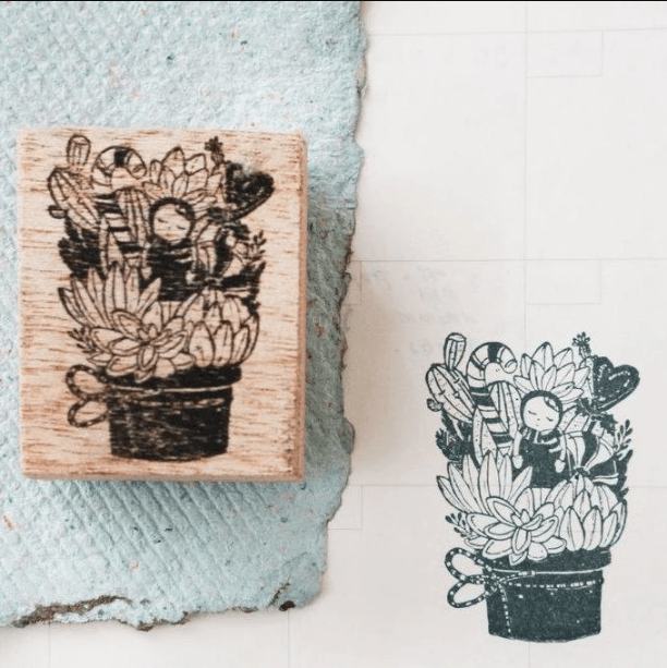 Black Milk Project Rubber Stamps - Flower Cone