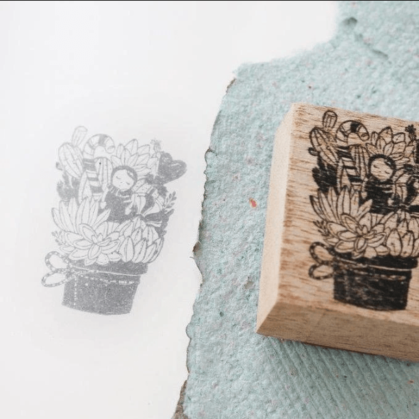Black Milk Project Rubber Stamps - Flower Cone