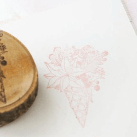 Black Milk Project Rubber Stamps - Flower Cone