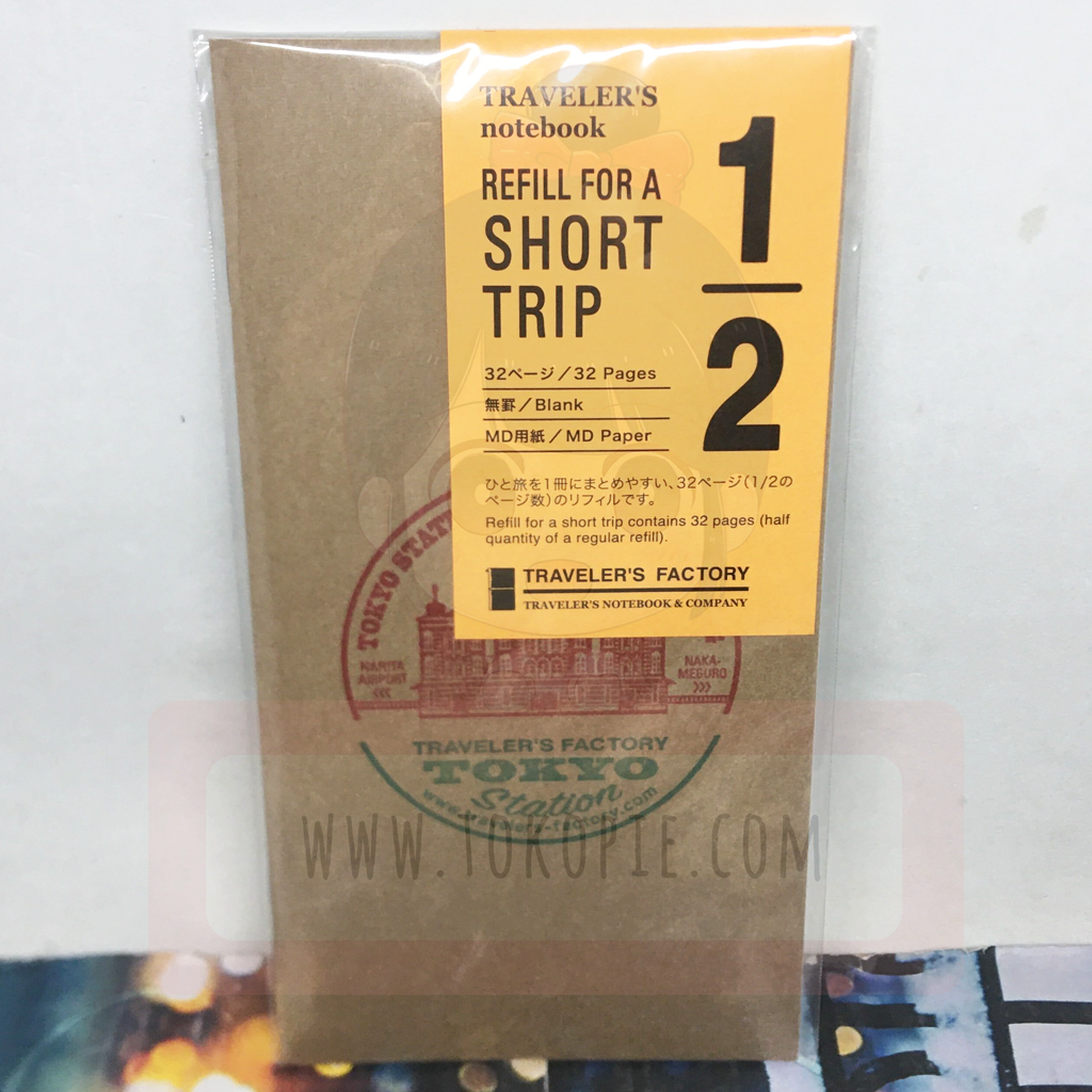 Traveler&#39;s Notebook Refill Short Trip MD Paper Tokyo Station Stamp