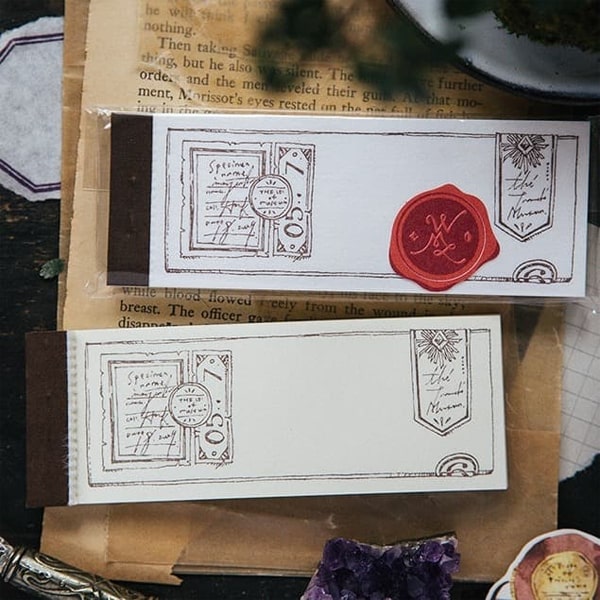 OURS Slide Glass Letterpress Label Book