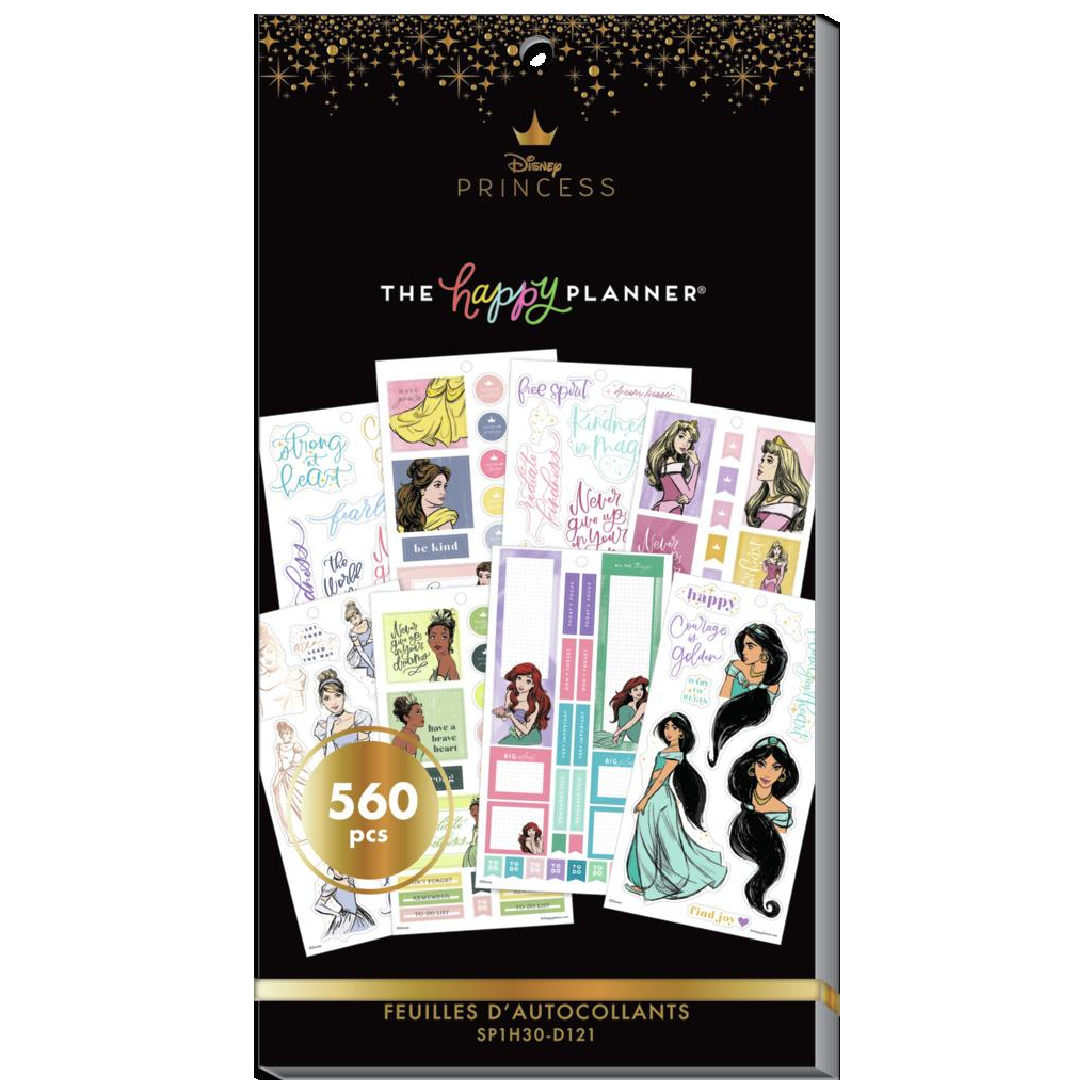 The Happy Planner Disney Princess Value Pack Stickers - Strong At Heart