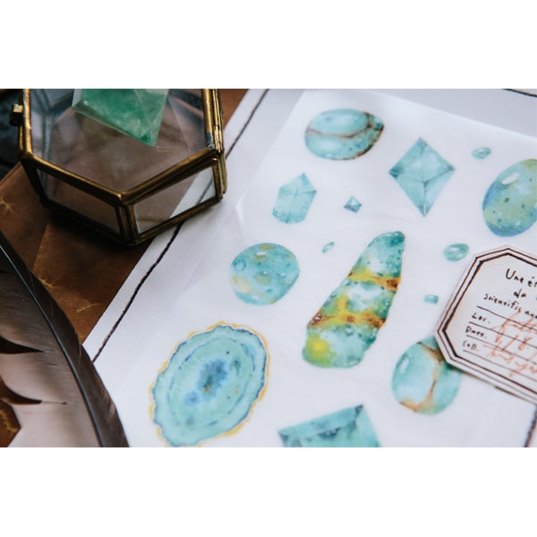 OURS Turquoise Blue Print On Sticker