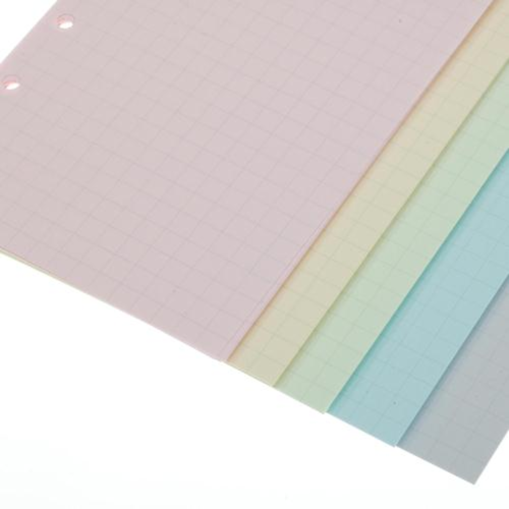 Etranger Mini 6 Hole Refill 100 Sheets Grid 5mm Pastel