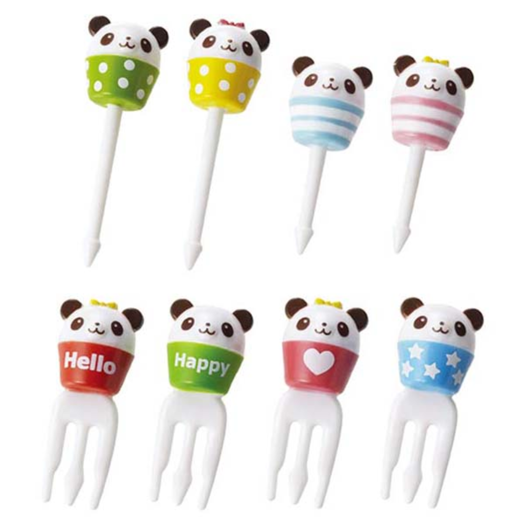 Cuppy Run-Run Bento Accessories Panda Picks &amp; Forks