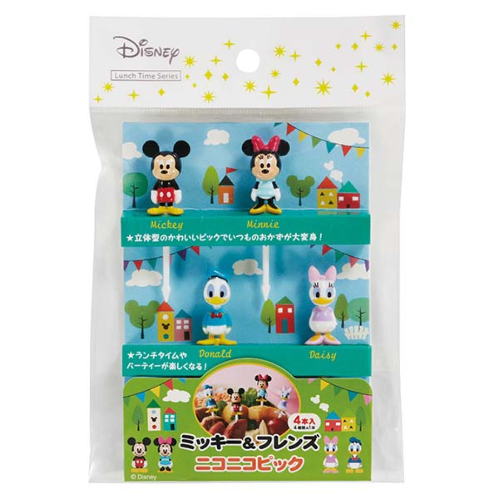 TORUNE Mickey & Friends 4pcs Bento Pick