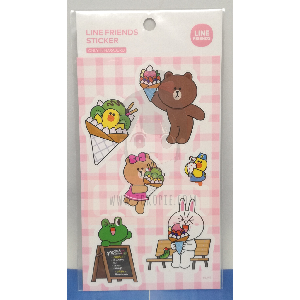 LINE Friends Sticker Pink Crepes