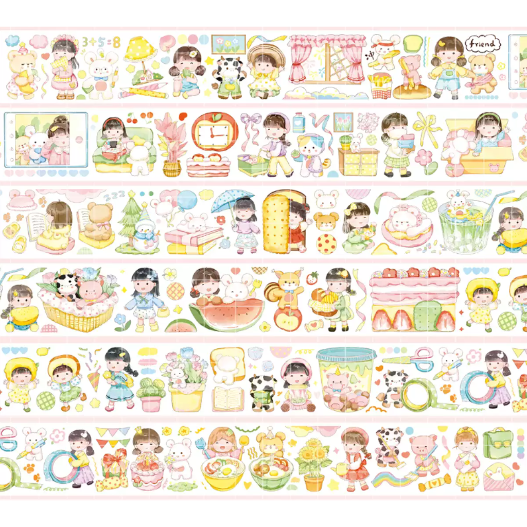 Strawberry Soda Some Every Day 200cm Washi Sampler