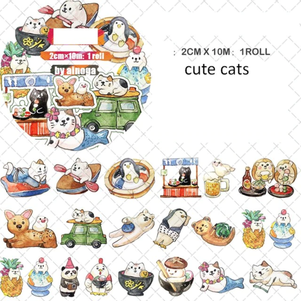 Washi Tape Lucky - Cute Cats