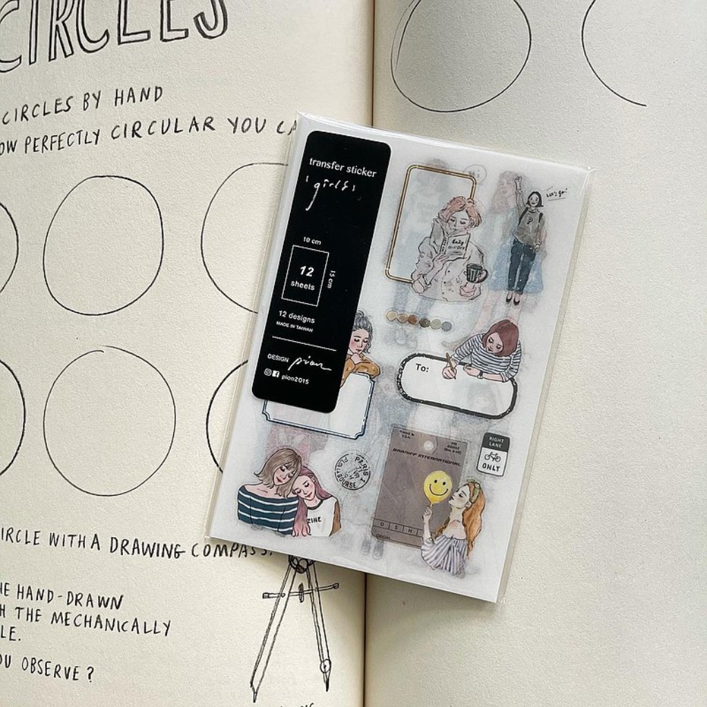 Pion Girls Transfer Sticker Set (12 Designs)