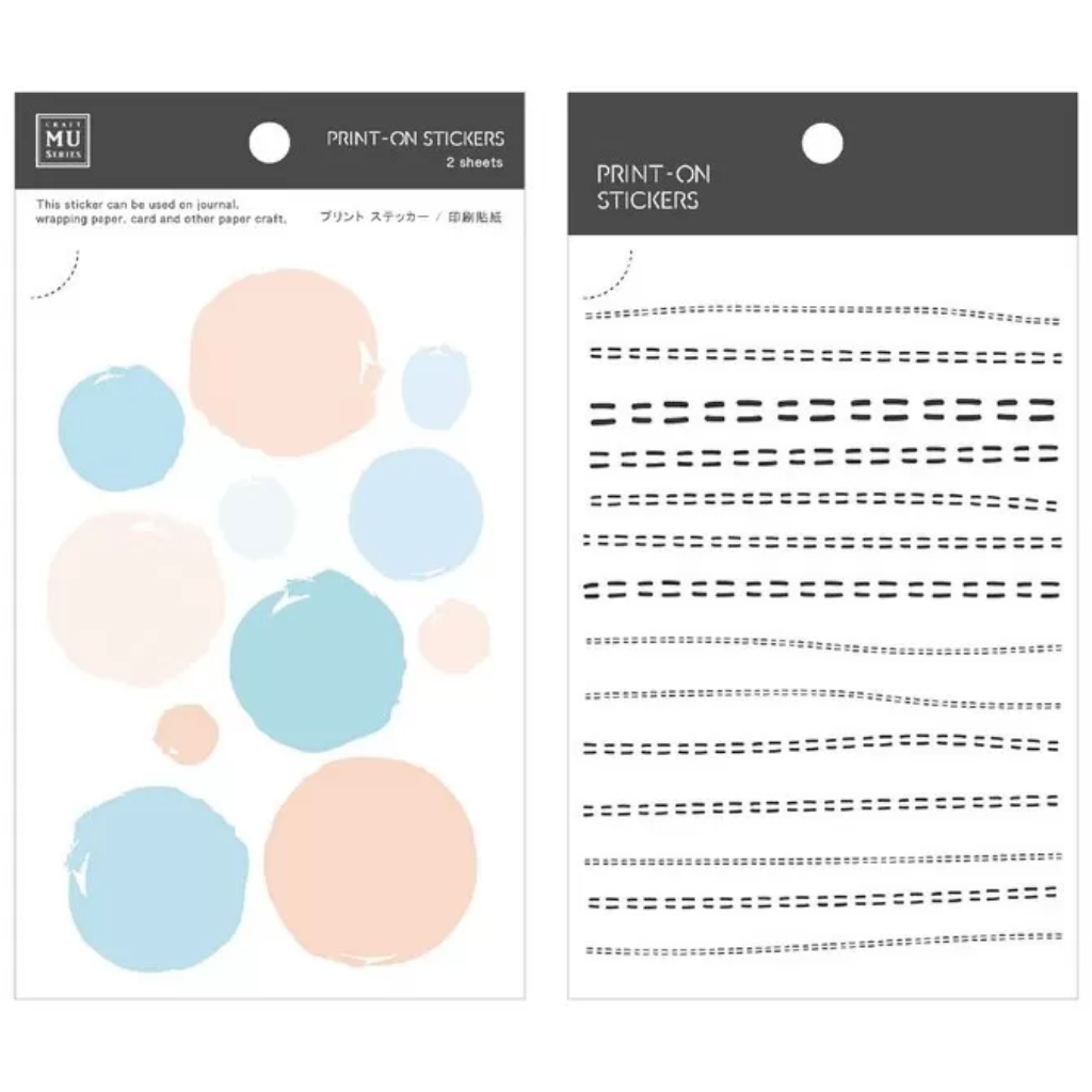 MU Craft Print On Stickers Pastel Circles