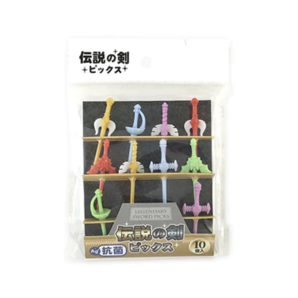 Legendary Sword Picks Bento Antibacterial 10 Pcs