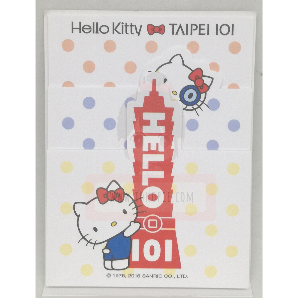 Sanrio Hello Kitty X Taipei 101 Mini Bookmark Note