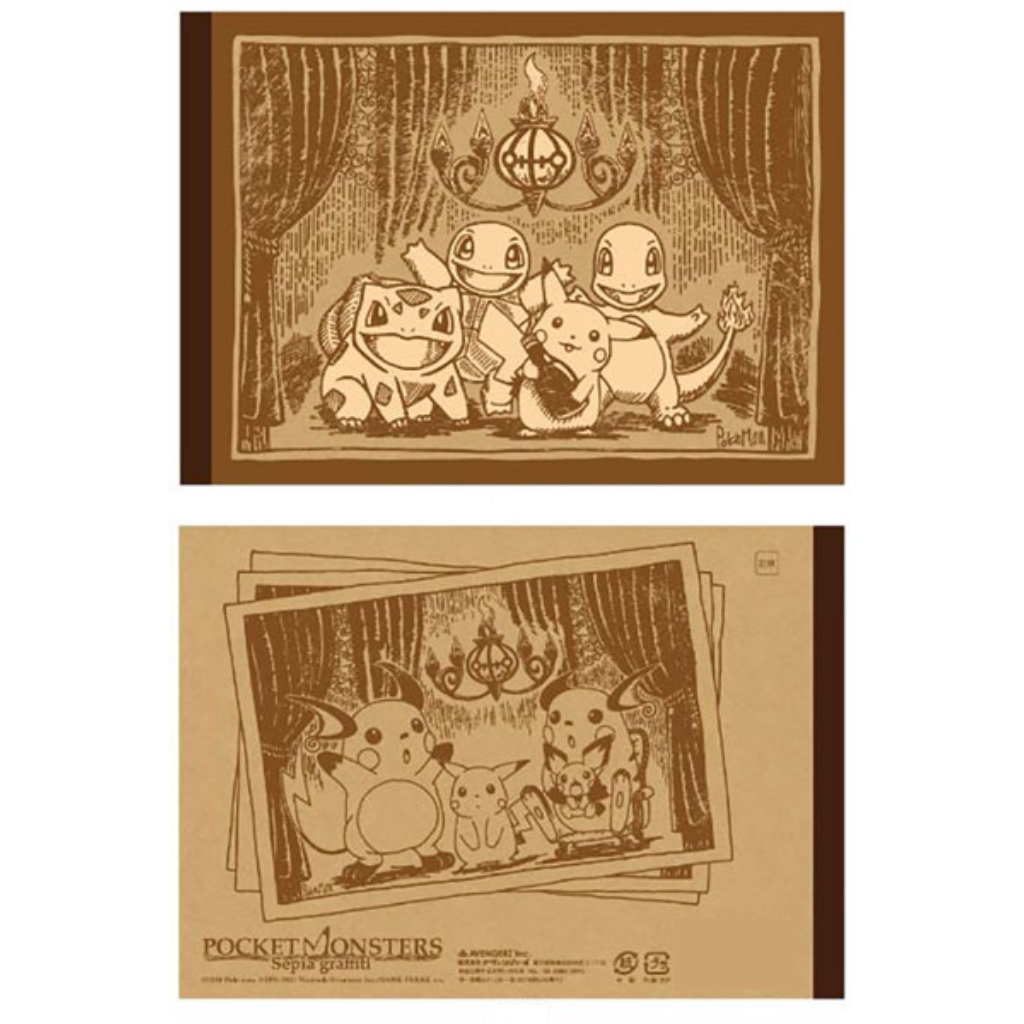 Pocket Monster Sepia Graffiti B7 Notepad Group Photo