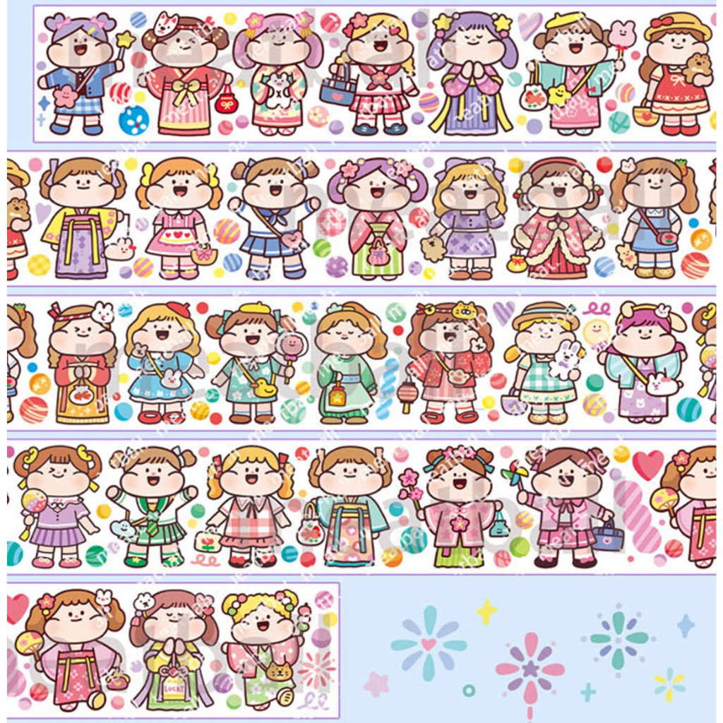 Meatball Summer Festival 99cm Washi Sampler