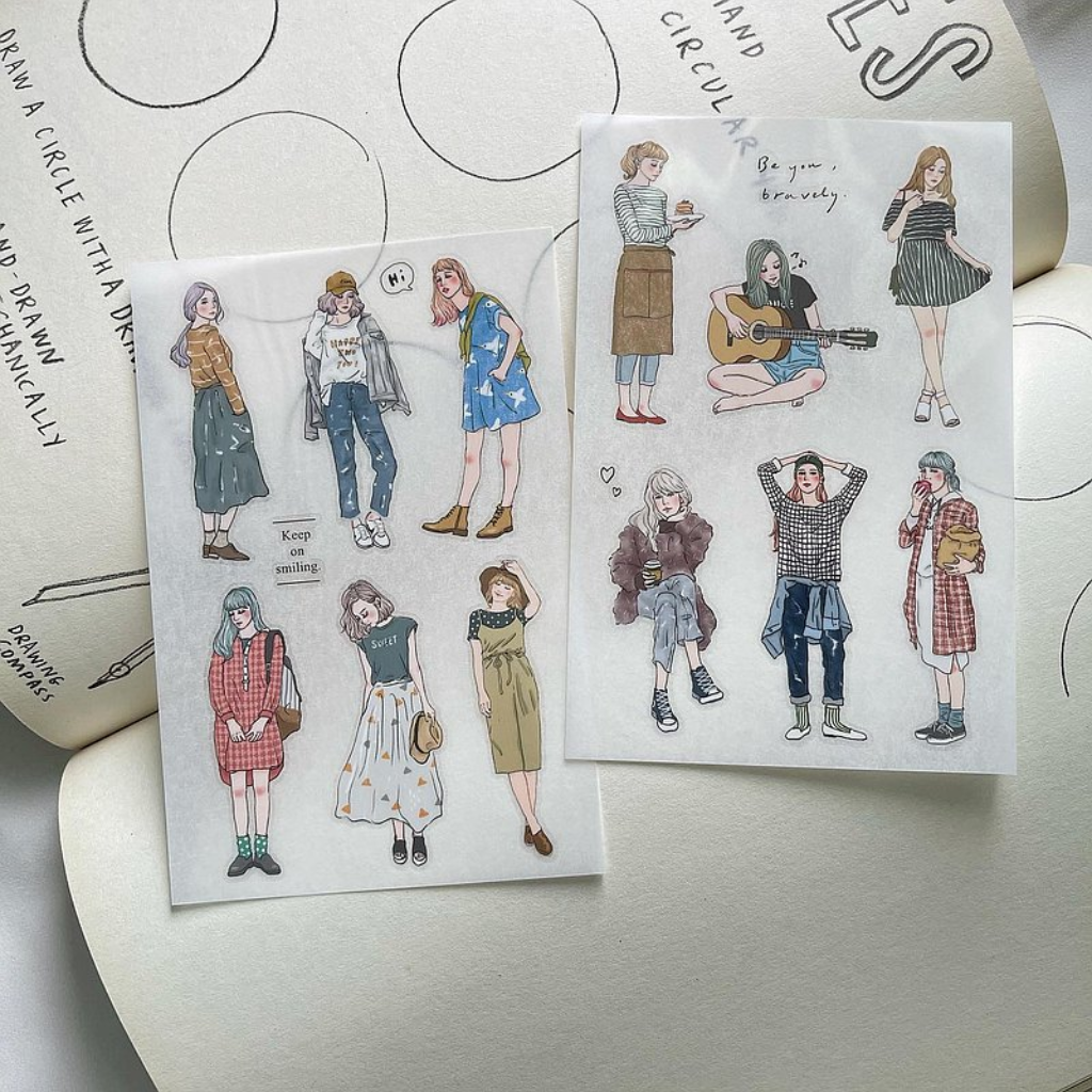 Pion Girls Transfer Sticker Set (12 Designs)