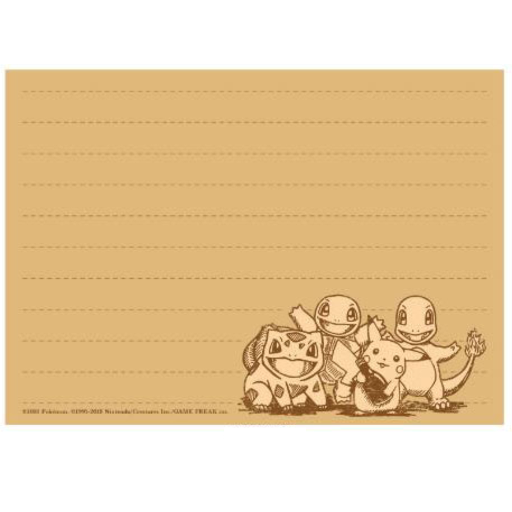 Pocket Monster Sepia Graffiti B7 Notepad Group Photo
