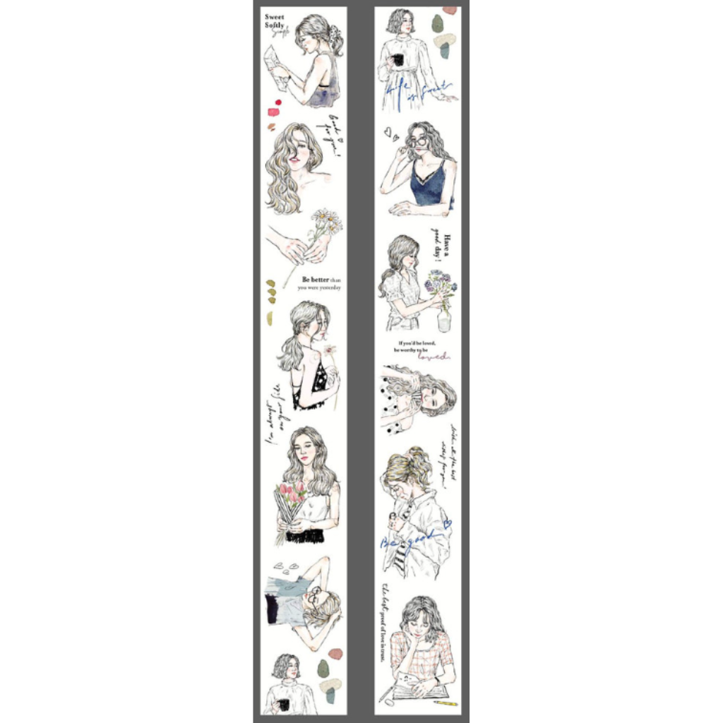 Pion Sketch Girl Washi Sampler