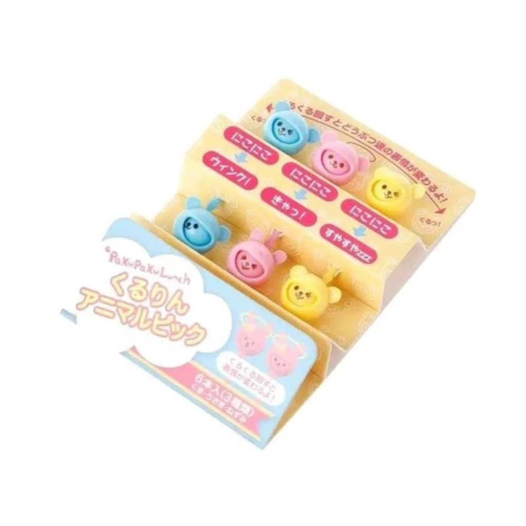 Bento Food Picks Change Face 6 pcs