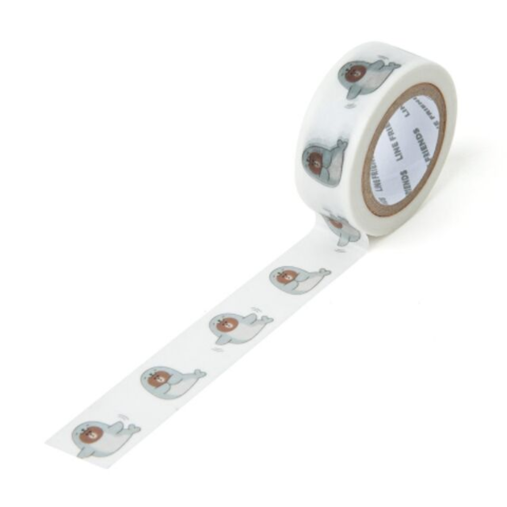 Line Friends Happy Brown Masking Tape