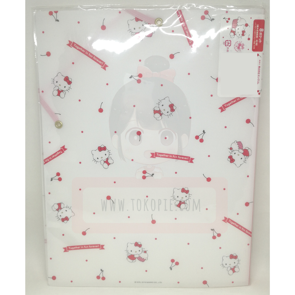 Sanrio Hello Kitty 8 Pockets Clear File Holder In