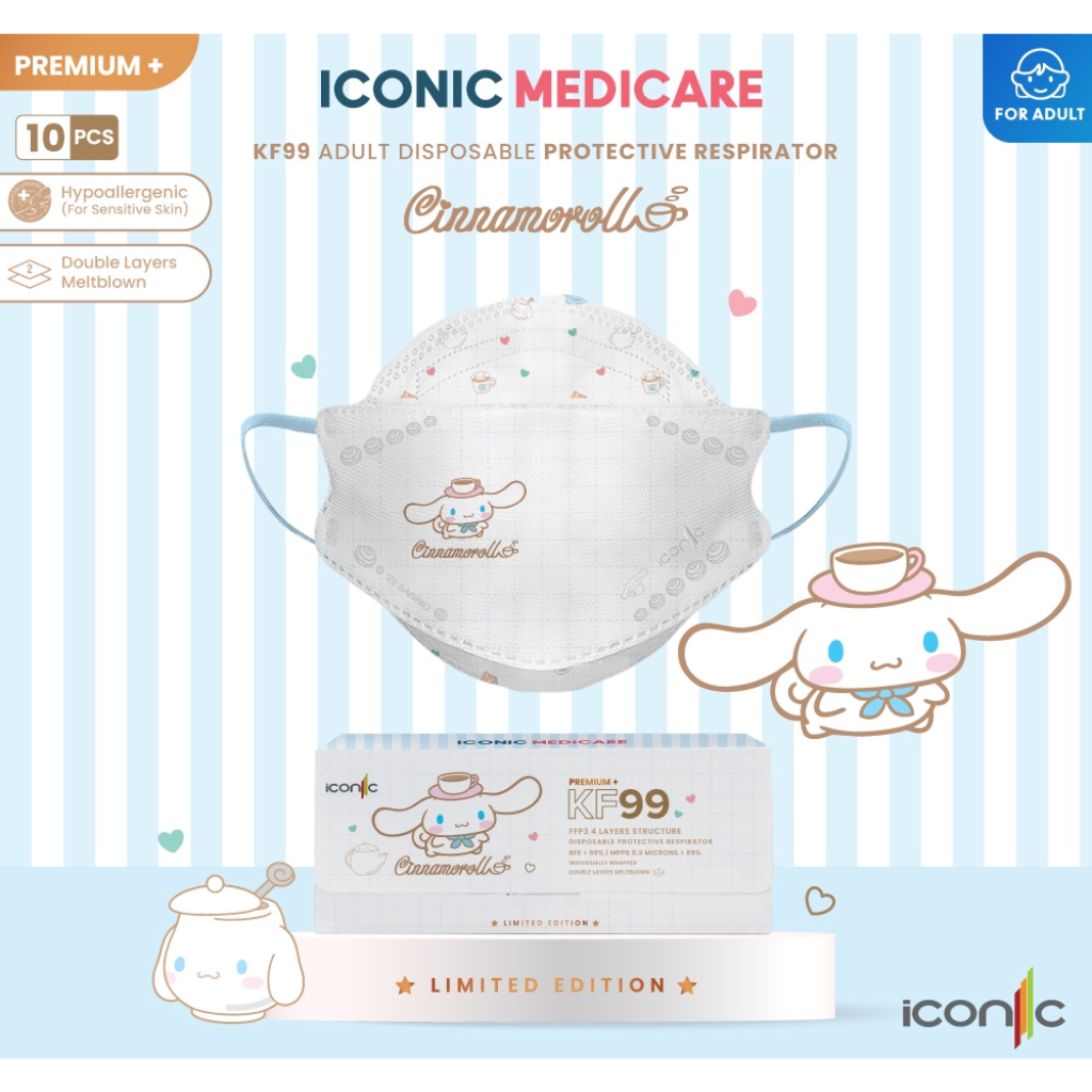 Sanrio Series Iconic Medicare 4 Ply KF99 Protective Respirator - Korean Medical Face Mask (10pcs)