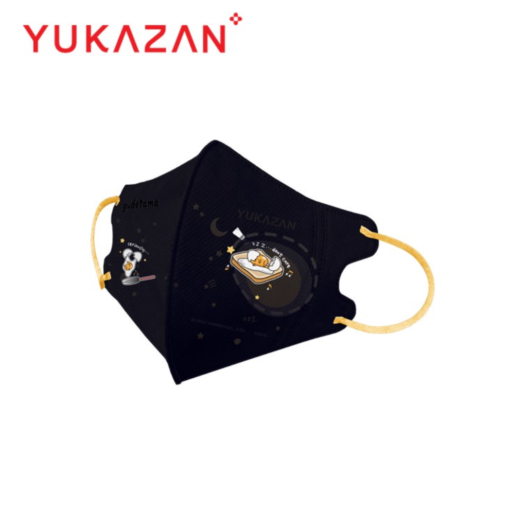 Yukazan 4Ply 3D Fit Adult Protective Medical Face Mask Gudetama Serious Egg (10 Pcs/Pack)