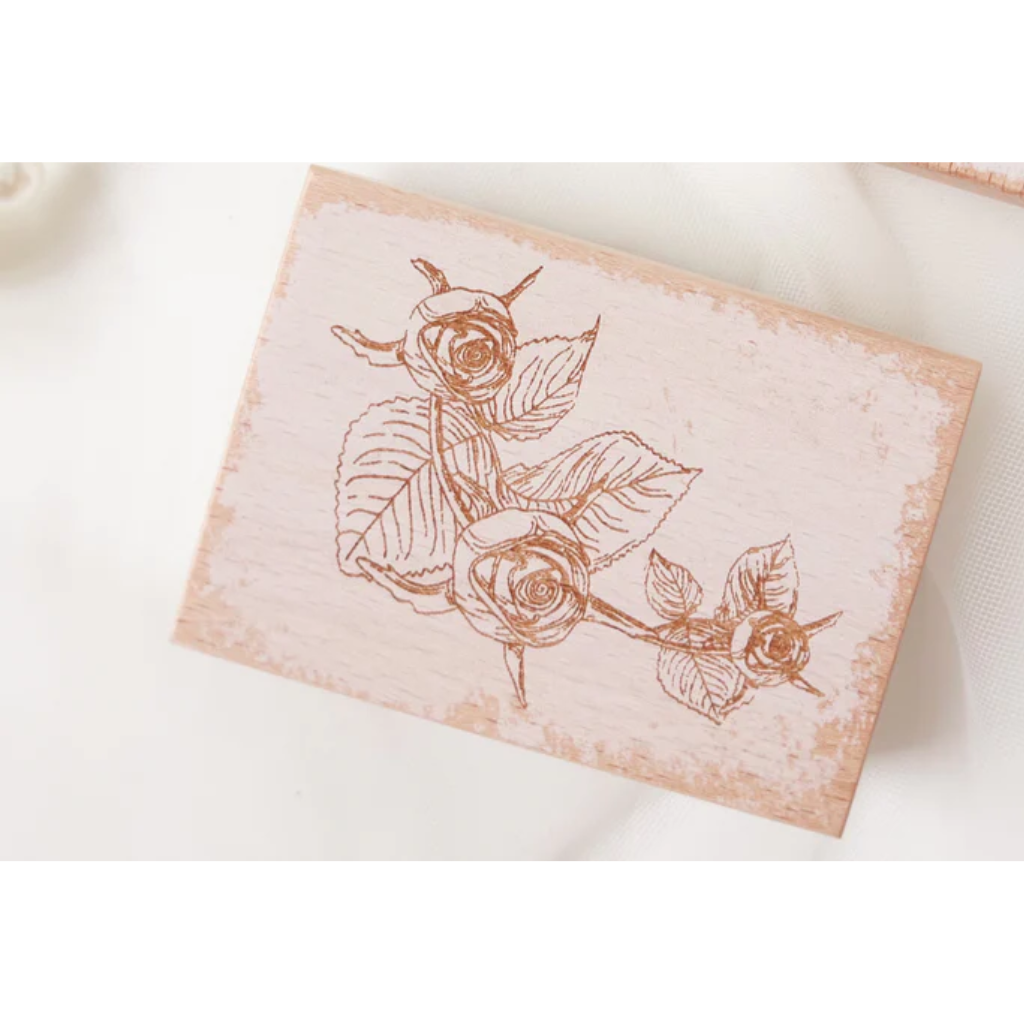 Vintage Frame & Floral Wreath Rubber Stamps