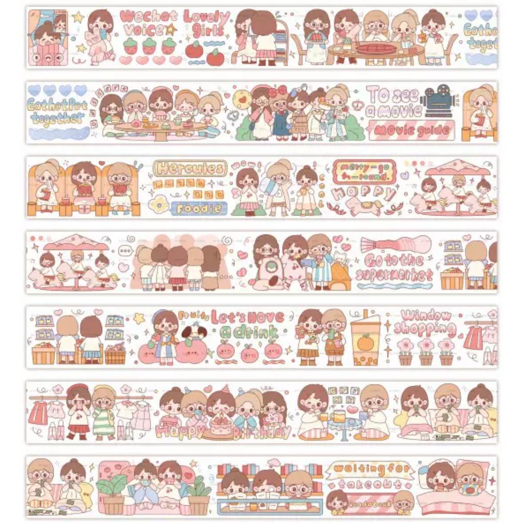 Radish Ding Mengwusha Friends Daily 240cm Washi Sampler