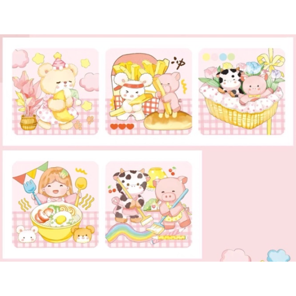 Strawberry Soda Sealing Sticker Three Hearts Sampler