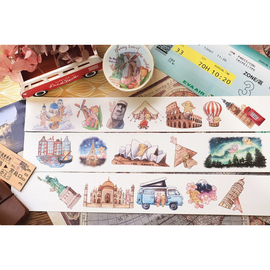 Maruco Art Bunny Around The World Washi Sampler