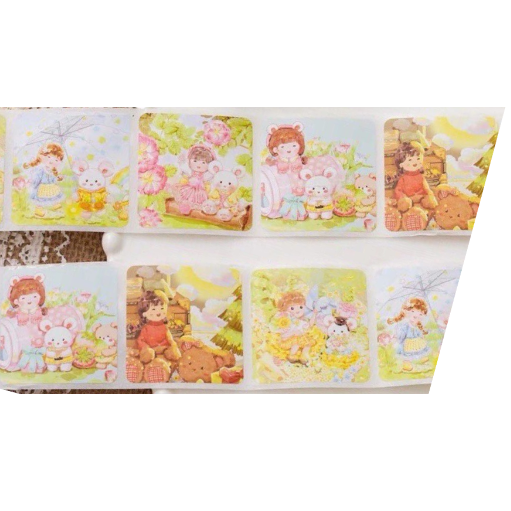 Happy Girl Sealing Sticker Sampler