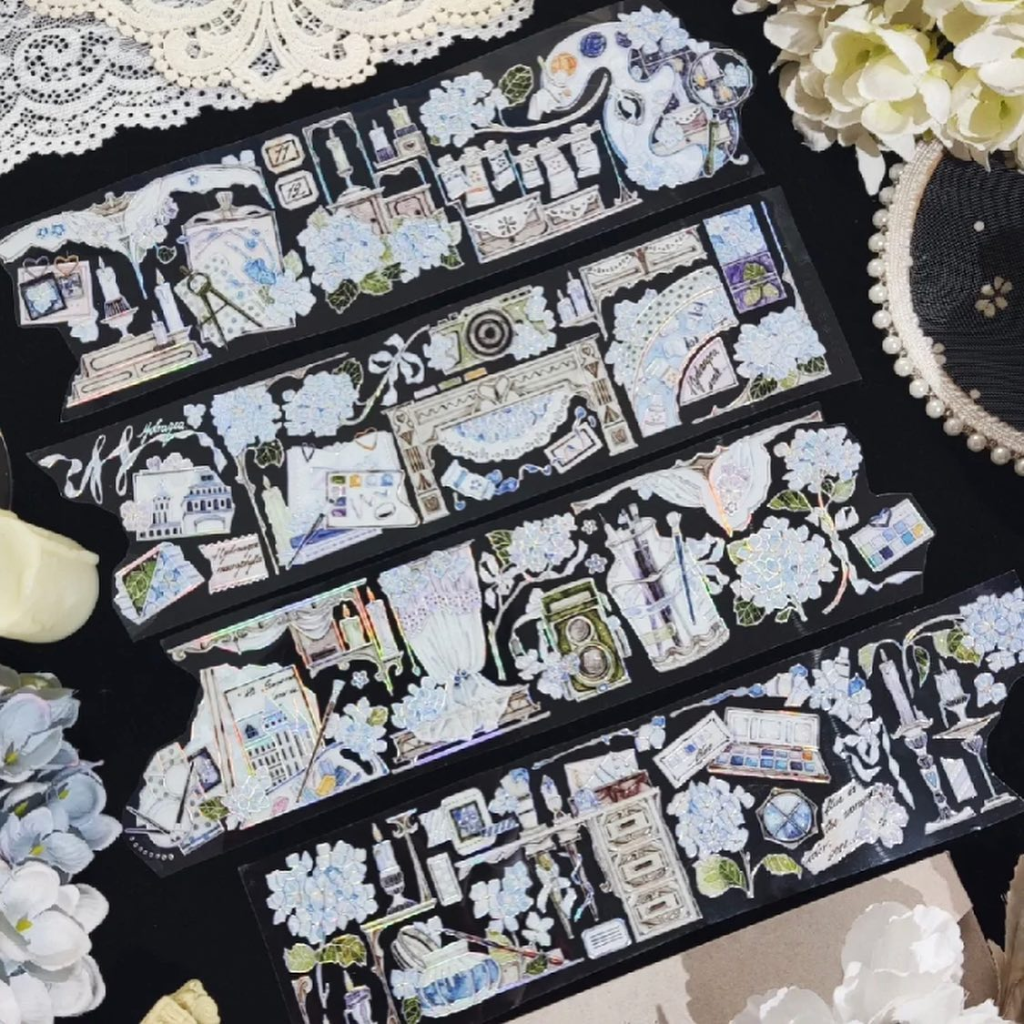 Blue Hydrangea 100cm PET Sampler