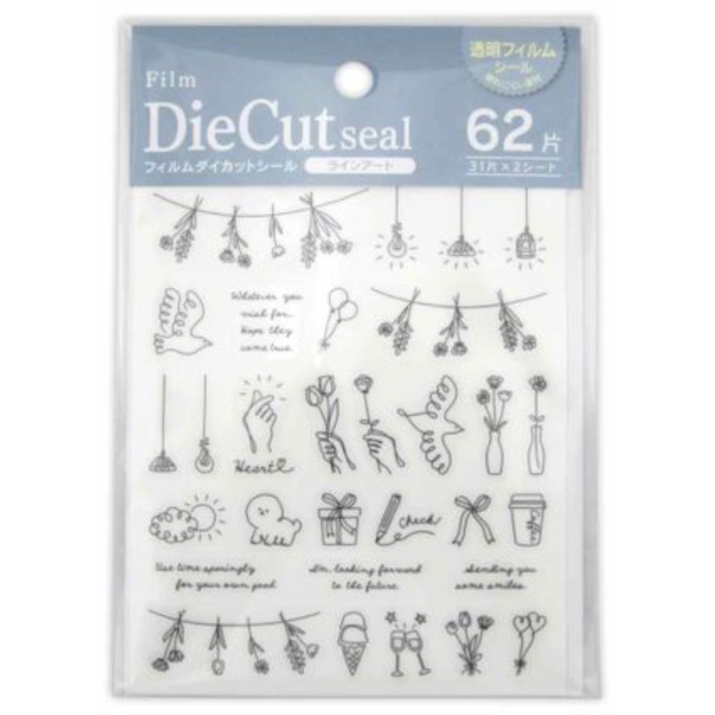 Kyowa Film Die Cut Sticker Line Art