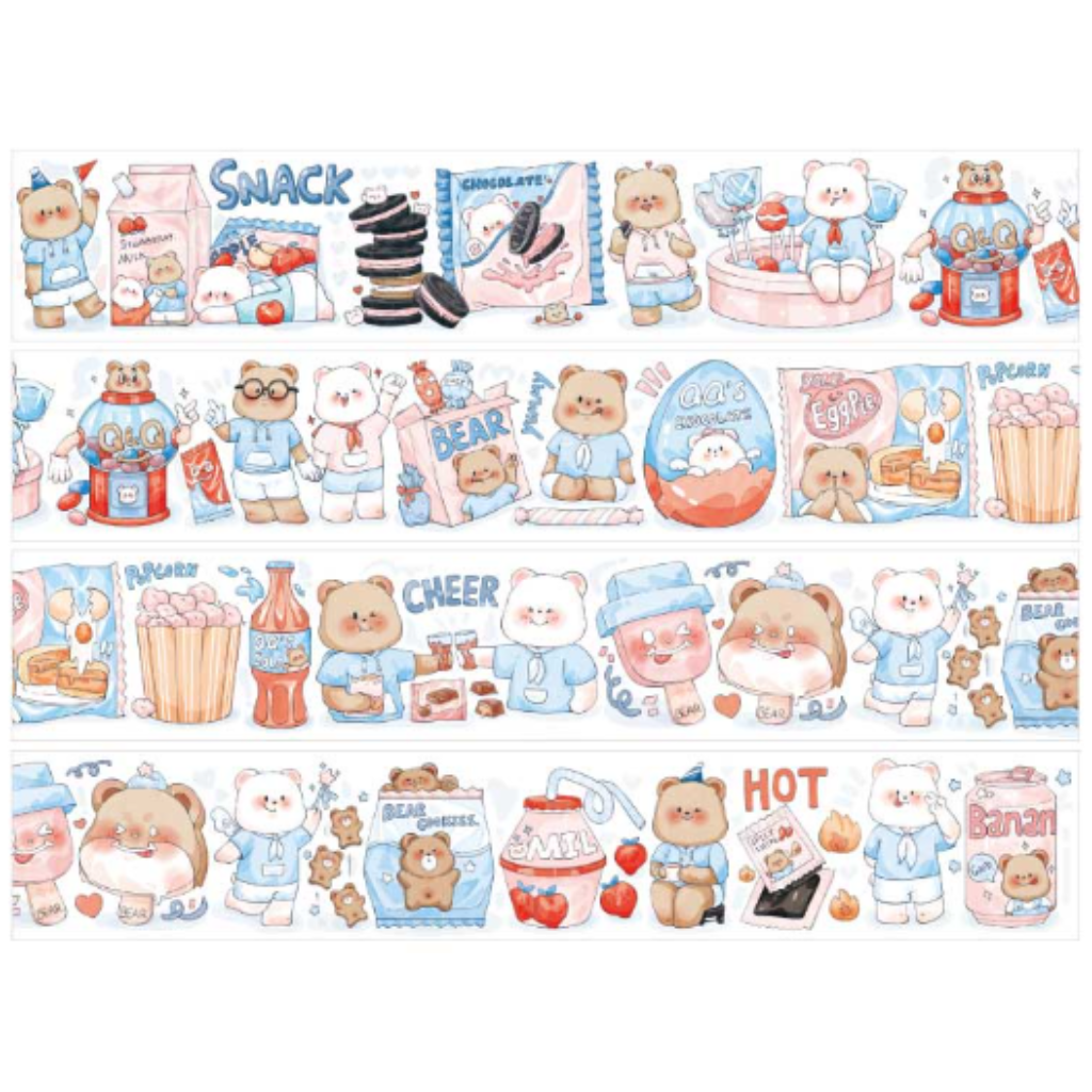 Cute Animals Snack 90cm Washi Sampler