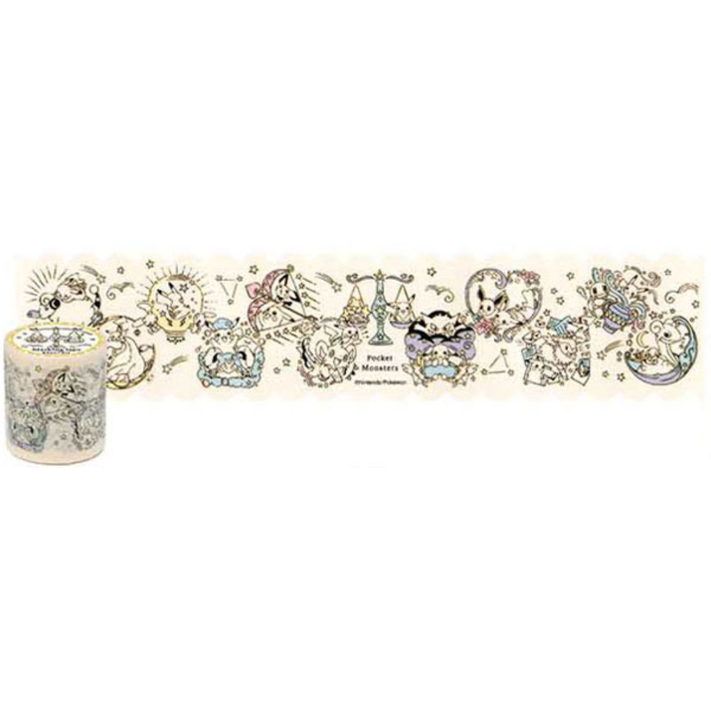 Showa Note Masking Tape Pokemon Pocket Monster Characters