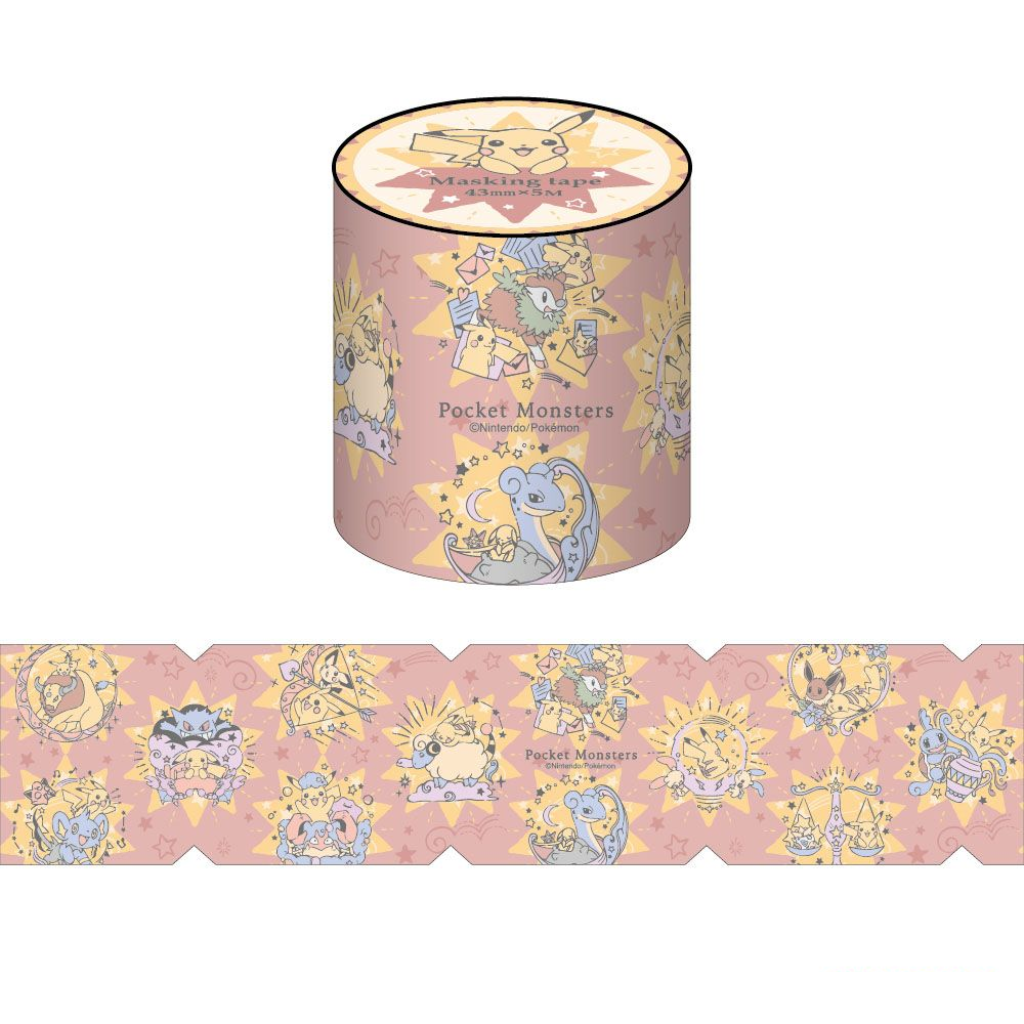 Showa Note Masking Tape Pocket Monster Pikachu