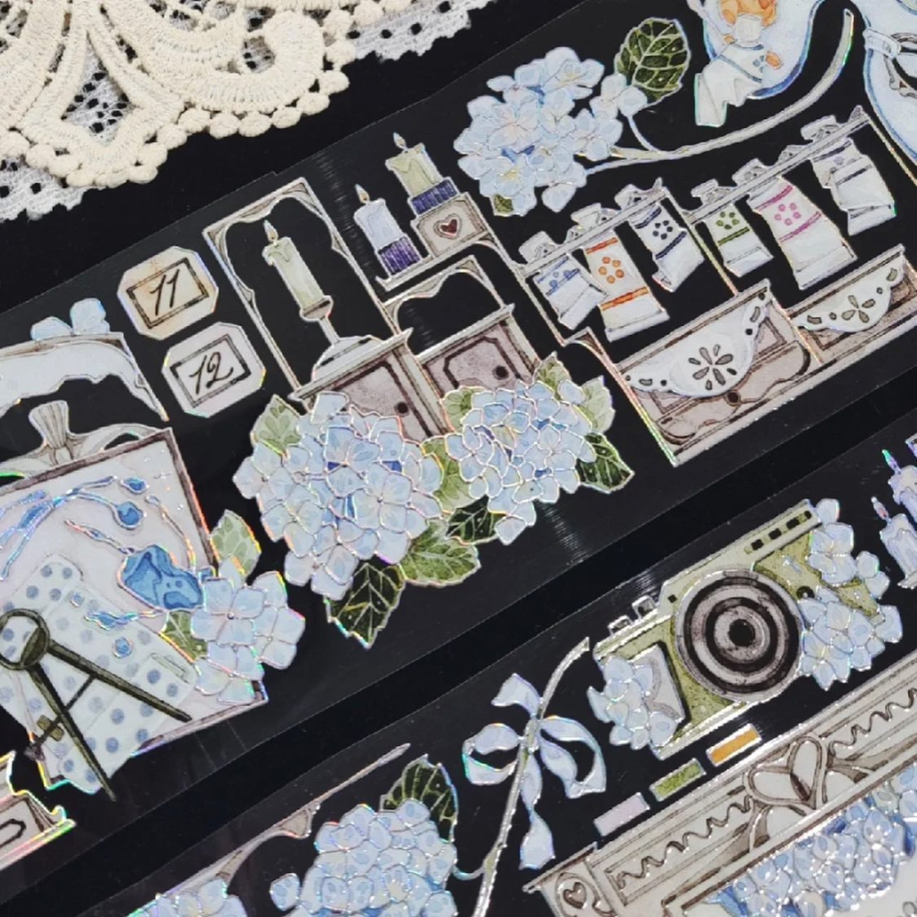 Blue Hydrangea 100cm PET Sampler