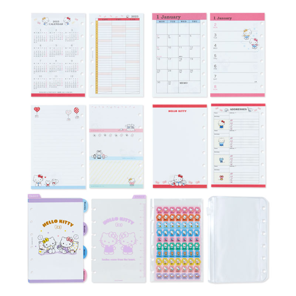 Sanrio Hello Kitty 2023 Personal Organizer Refill Set