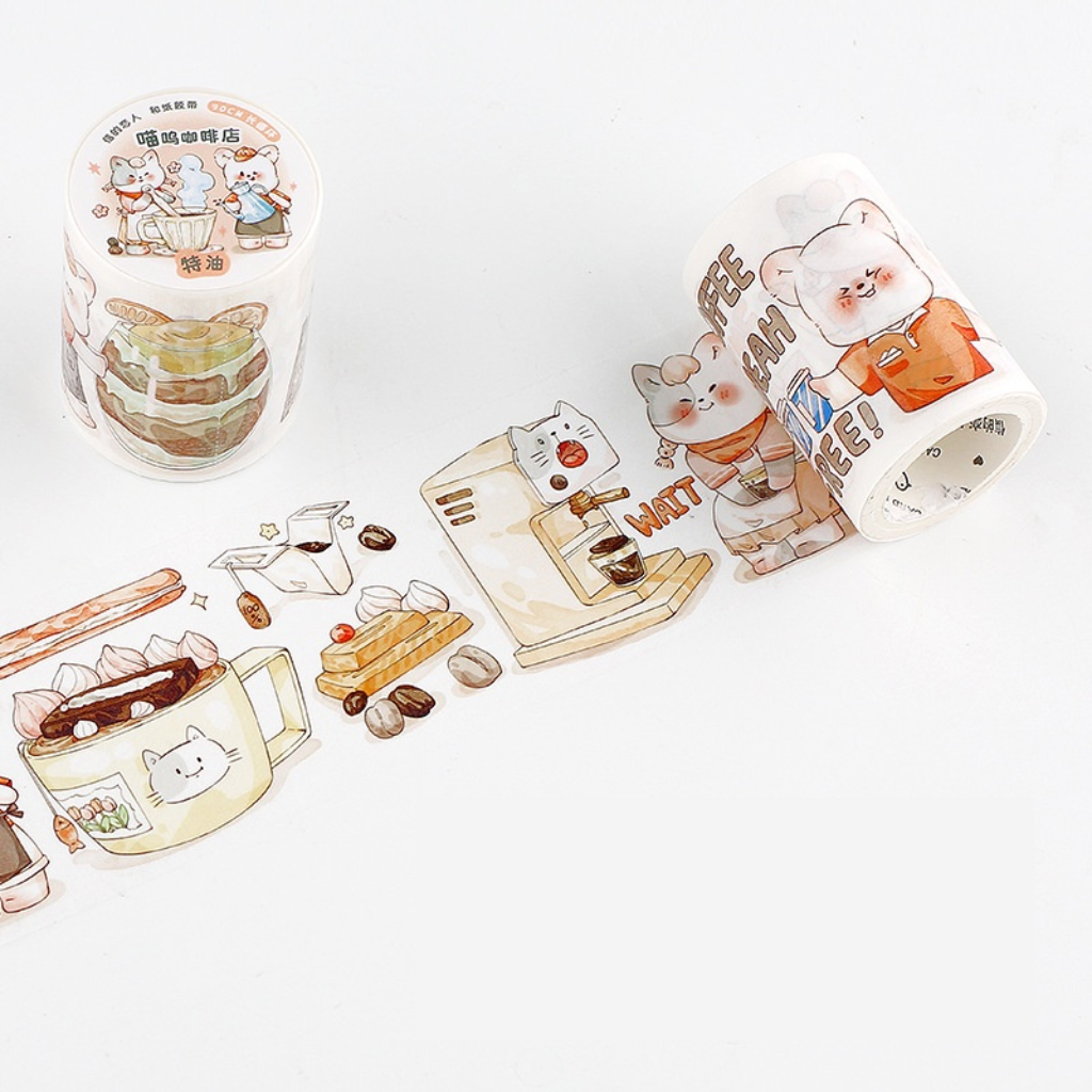 Cardlover Cat Coffee Masking Tape