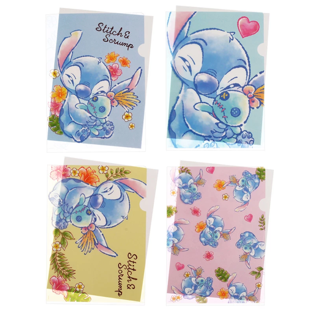 Disney Stitch &amp; Scrump Clear File Set