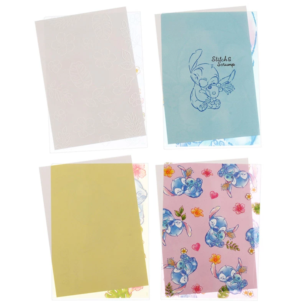 Disney Stitch &amp; Scrump Clear File Set