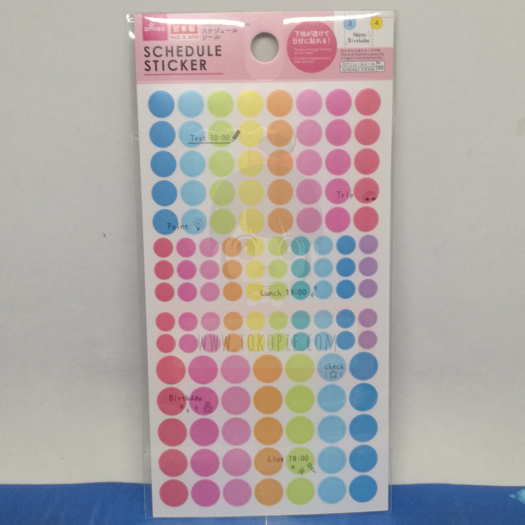 Colorful Schedule Sticker