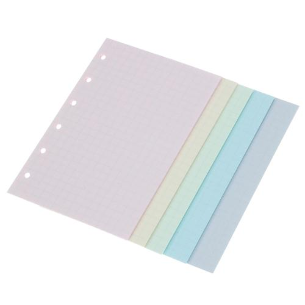 Etranger Mini 6 Hole Refill 100 Sheets Grid 5mm Pastel
