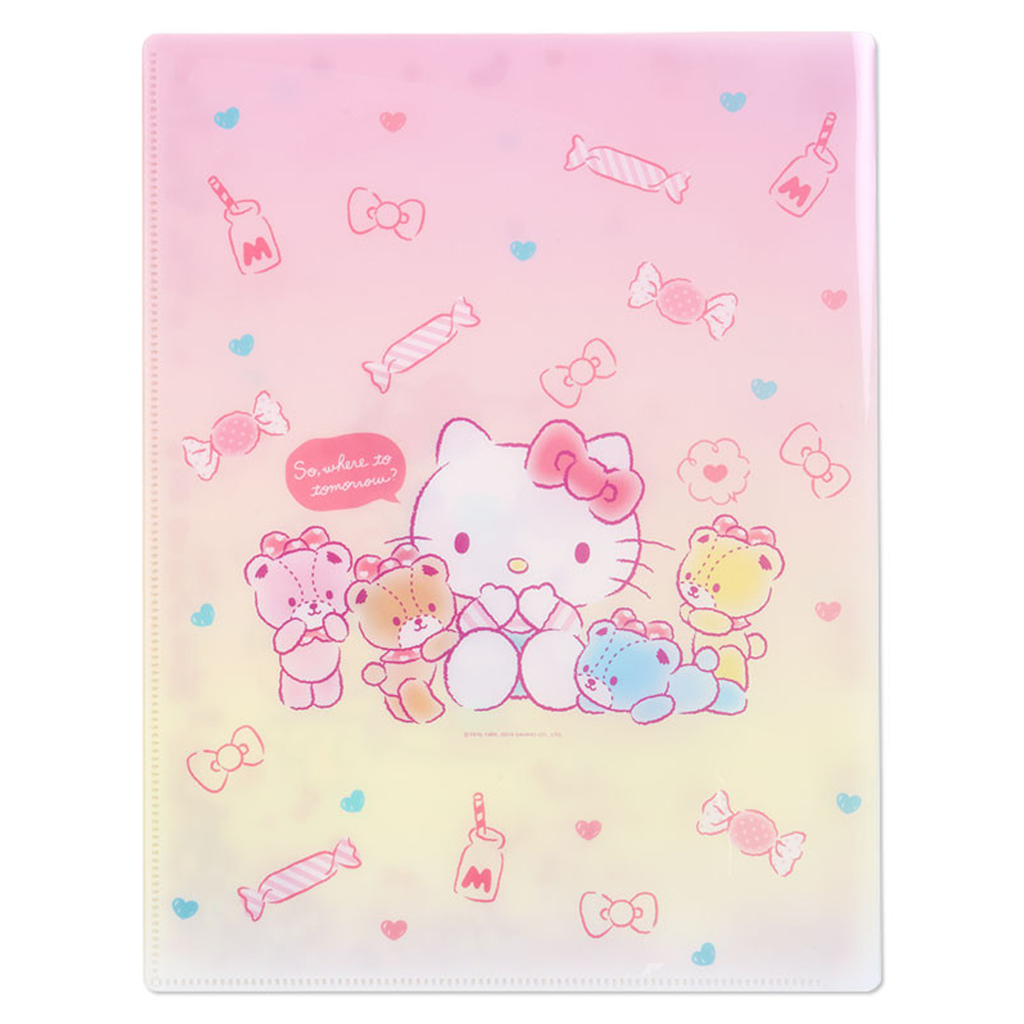Sanrio Hello Kitty Sequins A4 Spread Clear File